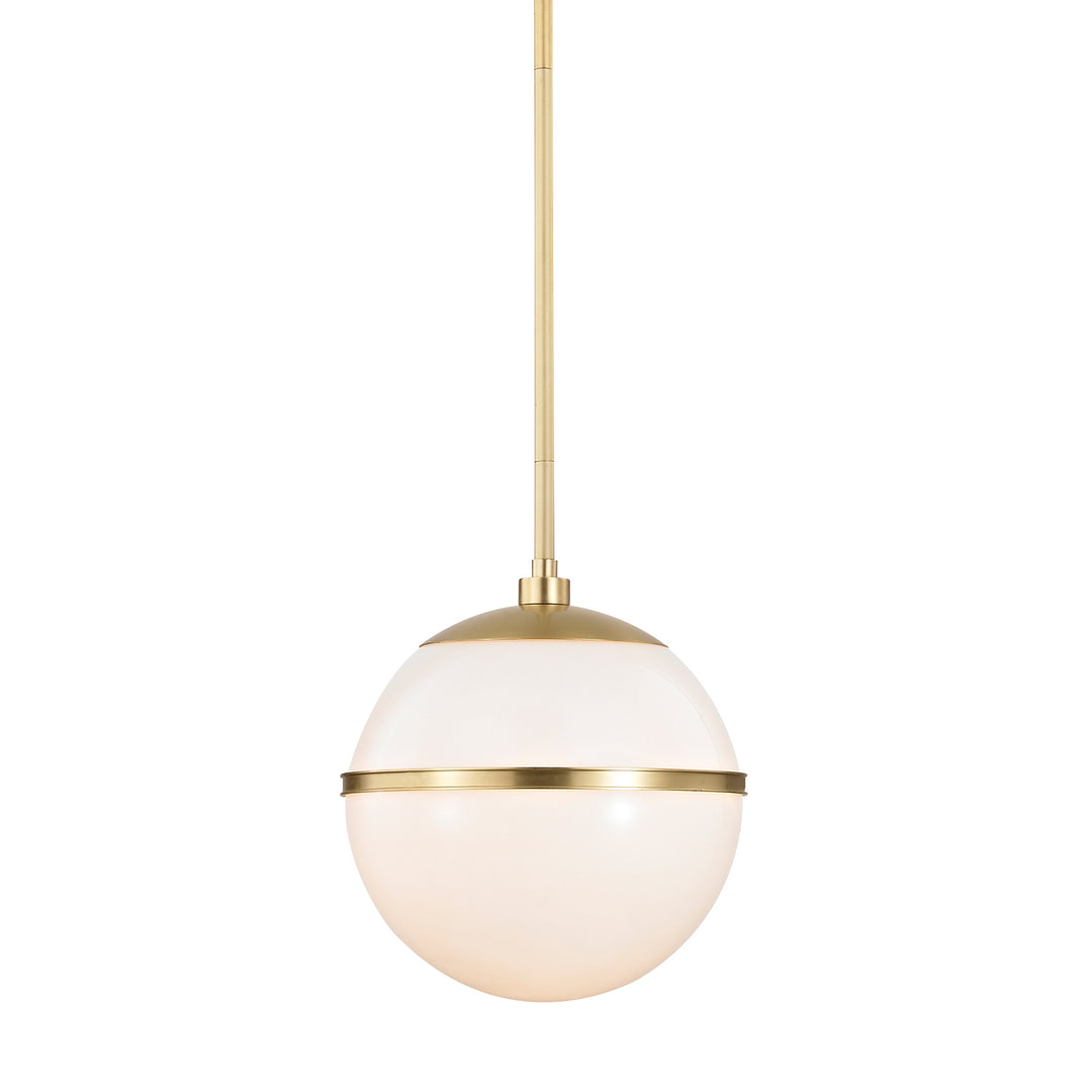 Crystorama Brian Patrick Flynn Truax 1 Light Aged Brass Mini Pendant