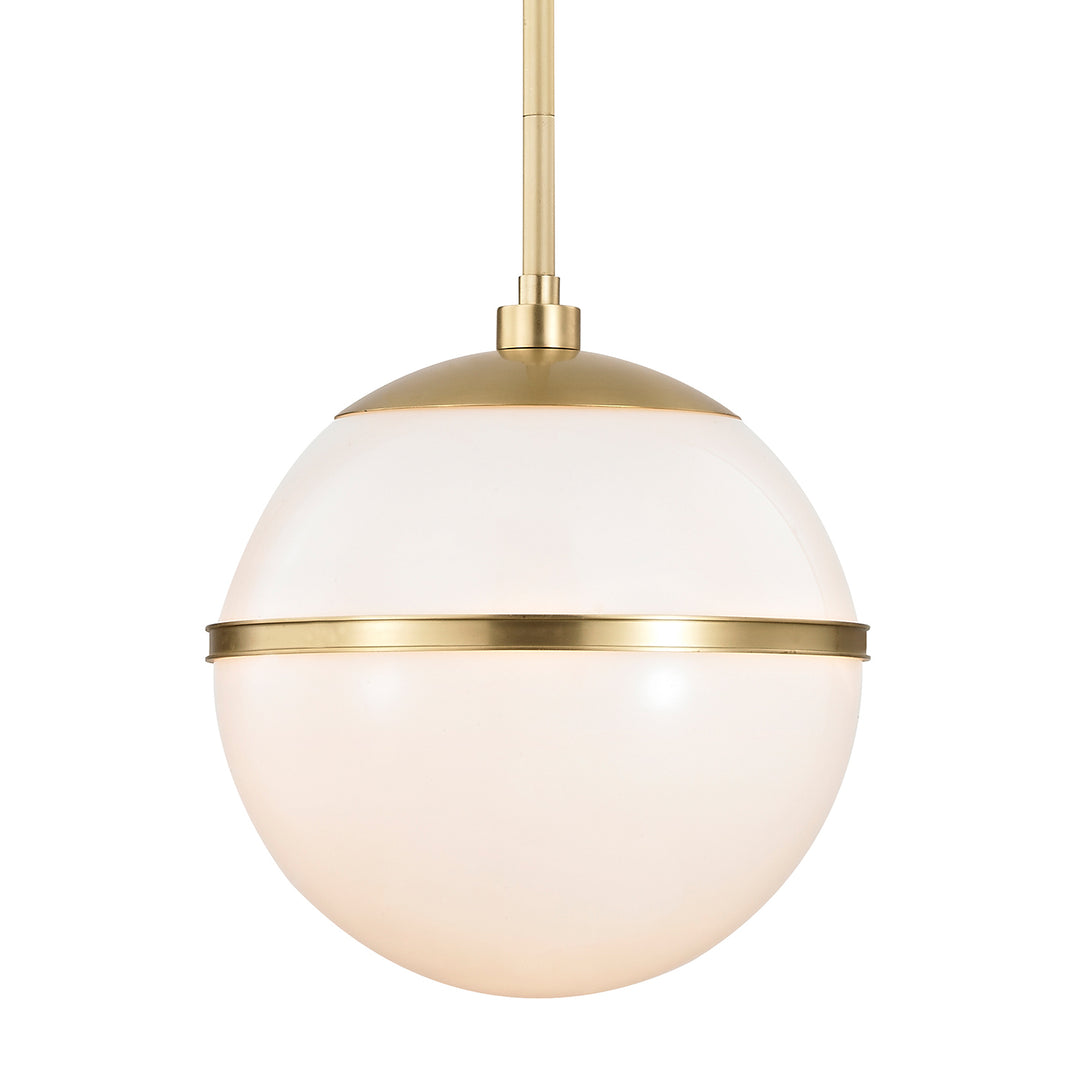 Crystorama Brian Patrick Flynn Truax 1 Light Aged Brass Mini Pendant