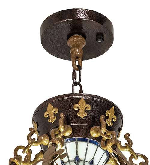 62" Wide Fleur-De-Lis Inverted Pendant