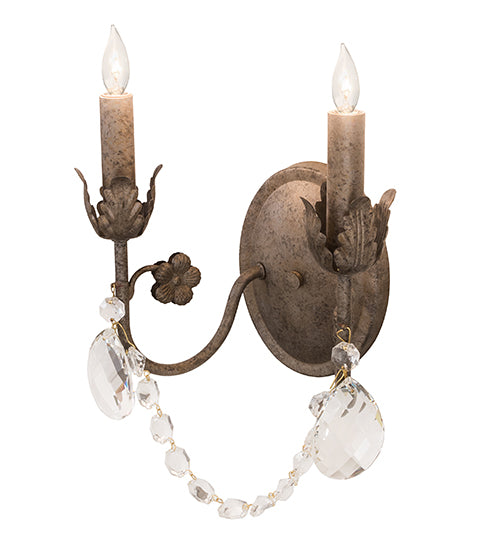 9.5" Wide Antonia 2 Light Wall Sconce