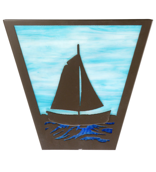 13" Wide Sailboat Wall Sconce