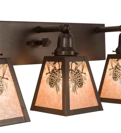 27" Wide Pinecone Vanity Light