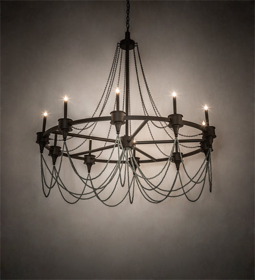 60" Wide Marcie 10 Light Chandelier