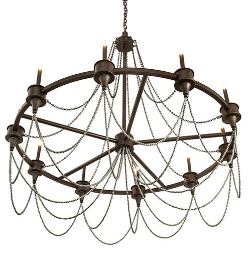 60" Wide Marcie 10 Light Chandelier