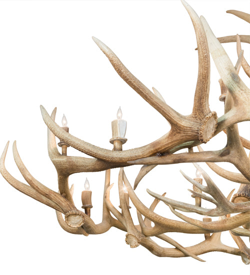 84" Wide Antlers Elk & Mule Deer 18 Light Chandelier