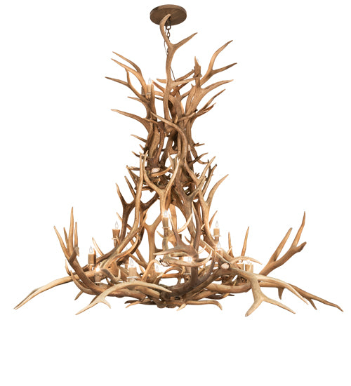 90" Wide Antlers Elk 20 Light Chandelier