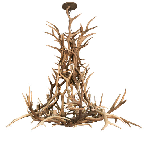 90" Wide Antlers Elk 20 Light Chandelier