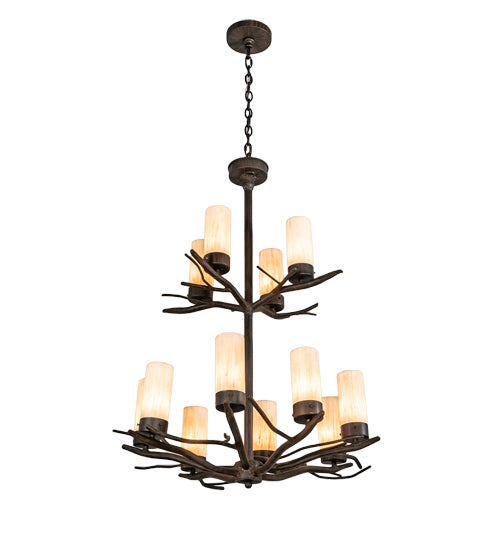 30" Wide Winter Solstice 12 Light Chandelier