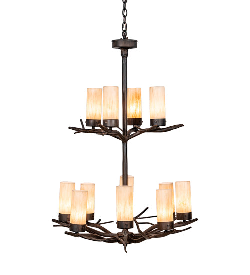 30" Wide Winter Solstice 12 Light Chandelier