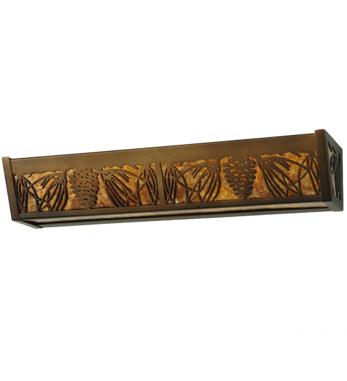 24" Wide Pinecone Inverted Vanity Light