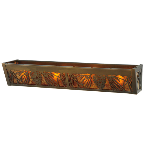 24" Wide Pinecone Inverted Vanity Light