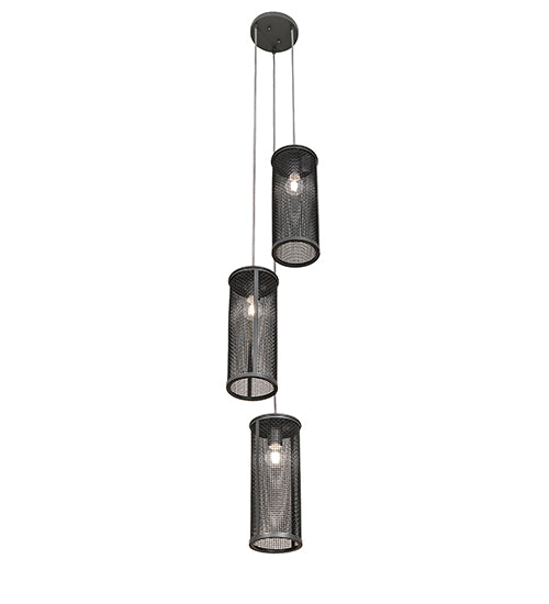 12" Wide Cilindro Cage Cascading Pendant