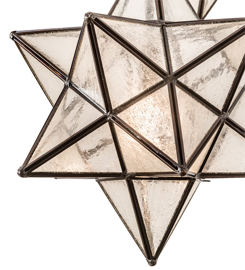 24" Wide Moravian Star 3 Light Cascading Pendant