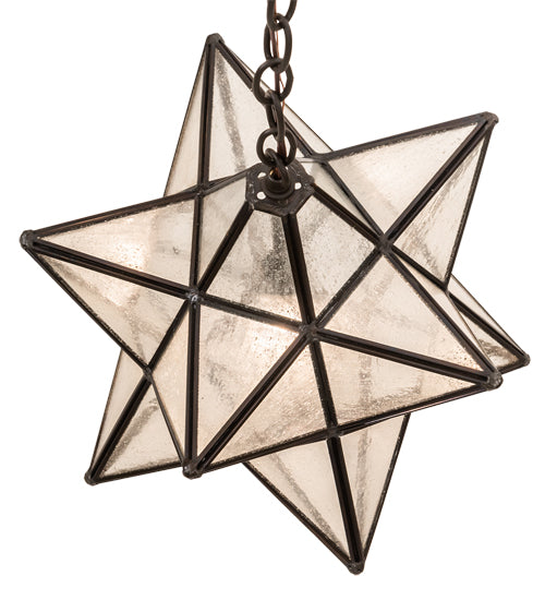 24" Wide Moravian Star 3 Light Cascading Pendant