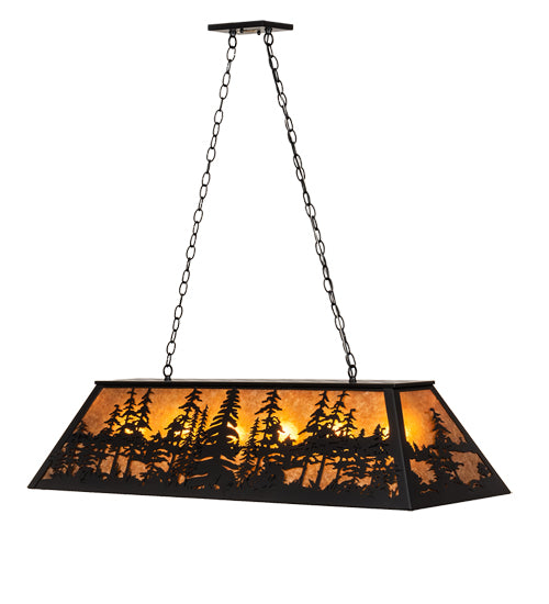 48" Long Tall Pines Oblong Pendant