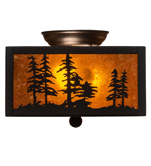 10" Square Tall Pines Flushmount