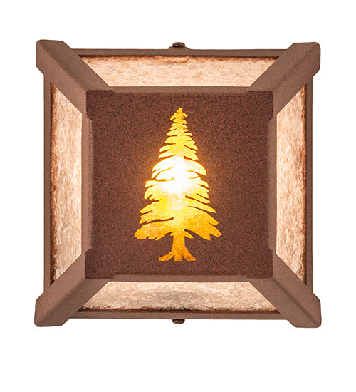 7" Wide Tall Pines Wall Sconce