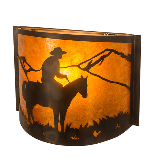 12" Wide Cowboy Wall Sconce