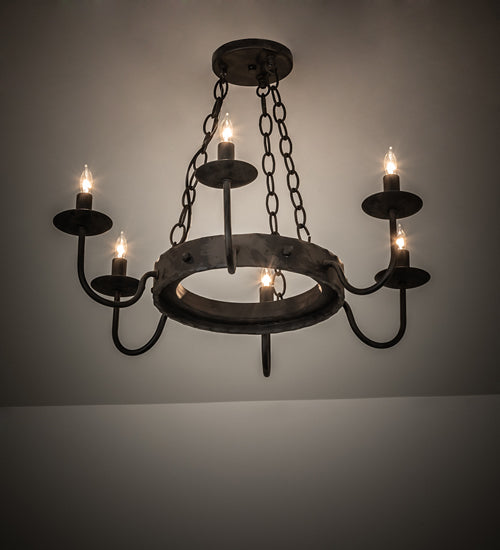 24" Wide Edinburgh 6 Light Chandelier