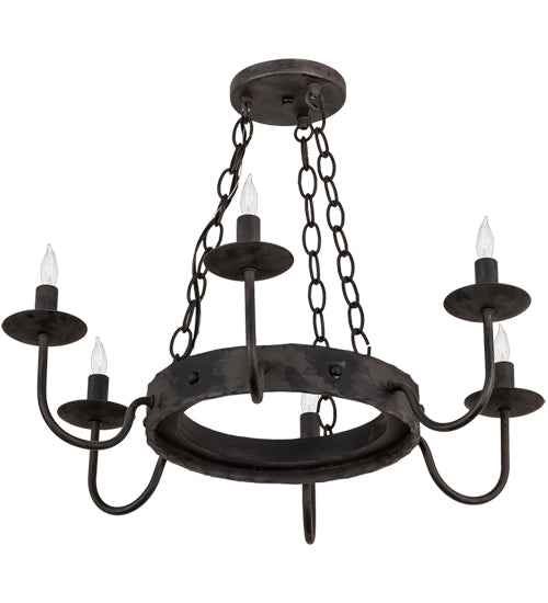 24" Wide Edinburgh 6 Light Chandelier