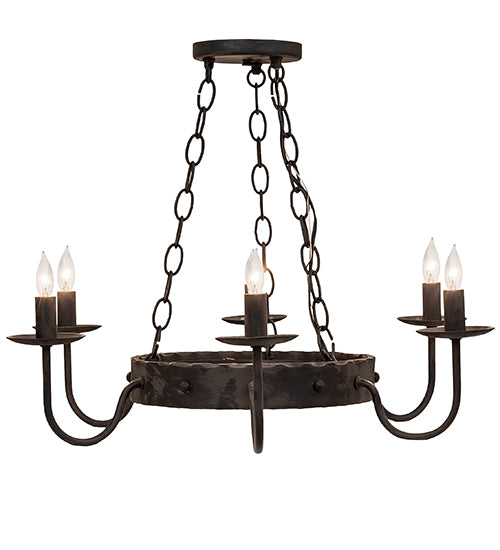 24" Wide Edinburgh 6 Light Chandelier