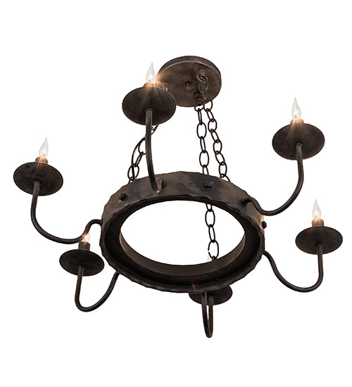 24" Wide Edinburgh 6 Light Chandelier