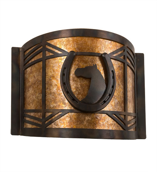 12" Wide Horseshoe Wall Sconce