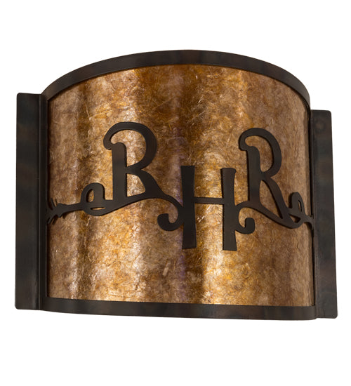 12" Wide Ridin Hy Personalized Wall Sconce