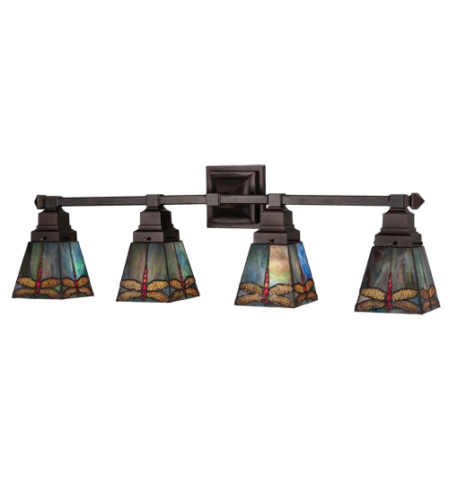 37" Wide Prairie Dragonfly 4 Light Vanity Light