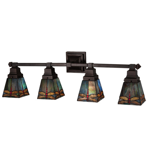 37" Wide Prairie Dragonfly 4 Light Vanity Light