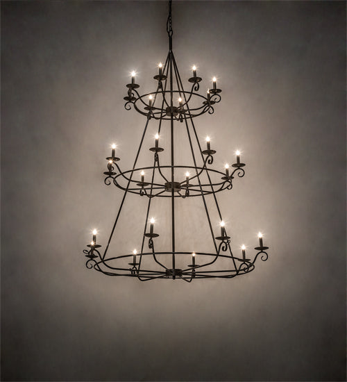 60" Wide Estrella 24 Light Three Tier Chandelier