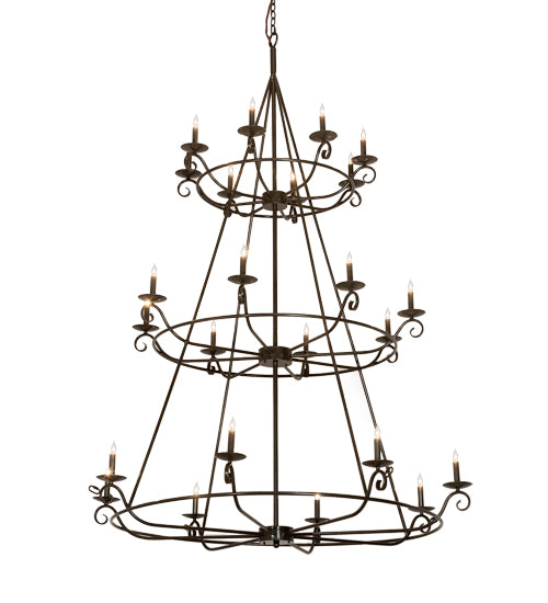 60" Wide Estrella 24 Light Three Tier Chandelier