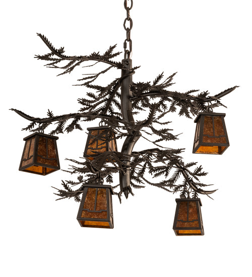 29" Wide Pine Branch Valley View 5 Light Chandelier