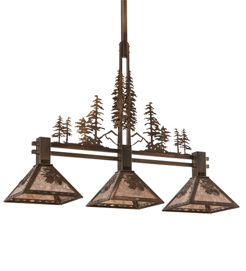 45" Long Tall Pines 3 Light Island Pendant