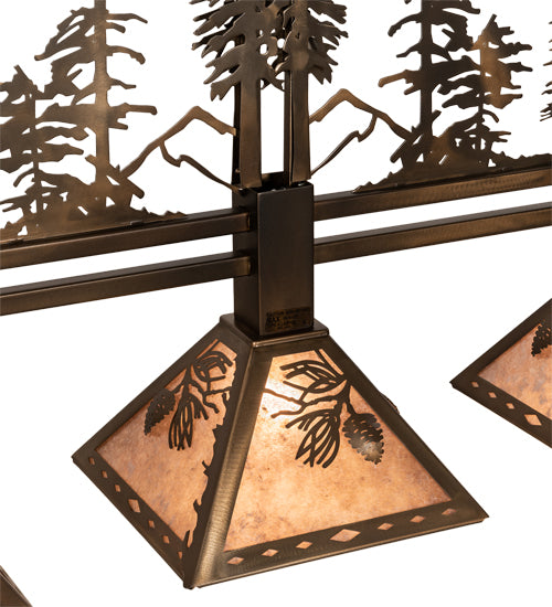 45" Long Tall Pines 3 Light Island Pendant