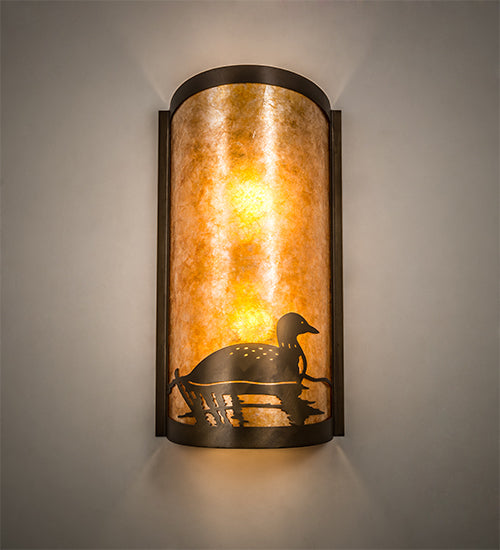 9" Wide Loon Right Wall Sconce