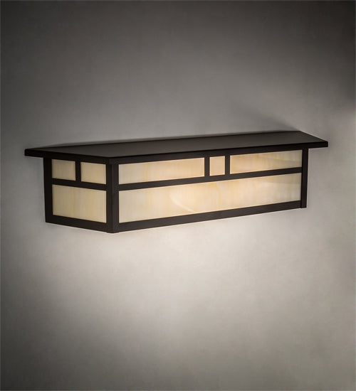 28" Wide Hyde Park Double Bar Mission Vanity Light