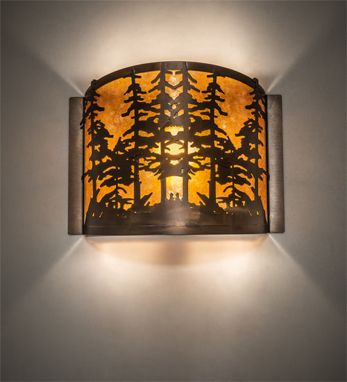 12" Wide Tall Pines Wall Sconce