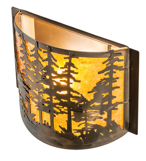 12" Wide Tall Pines Wall Sconce