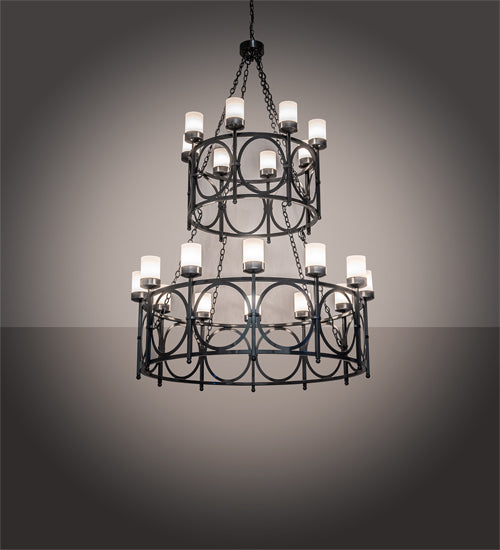 54" Wide Porta 20 Light Two Tier Chandelier