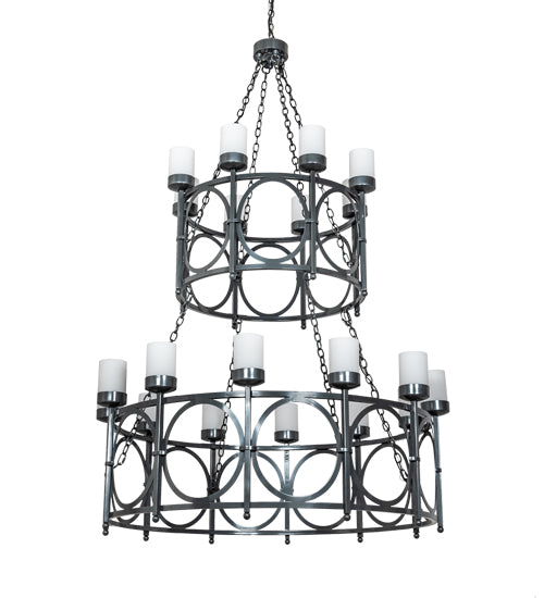 54" Wide Porta 20 Light Two Tier Chandelier