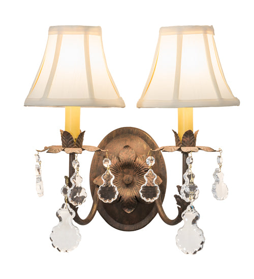 14" Wide Chantilly 2 Light Wall Sconce