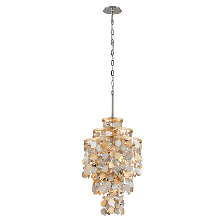 Ambrosia Pendant 30" - Gold Silver Leaf & Stainless