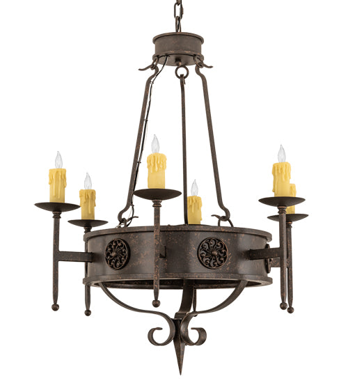 30" Wide Lorenzo 6 Light Chandelier