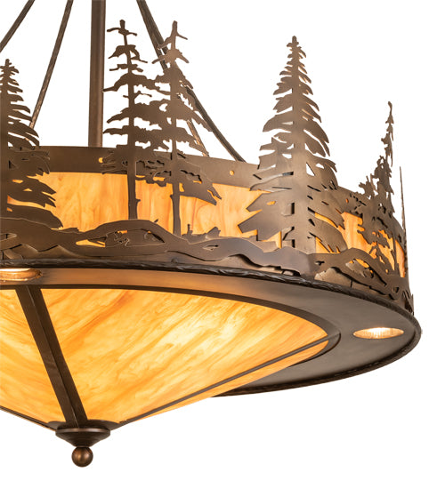 30" Wide Tall Pines Inverted Pendant