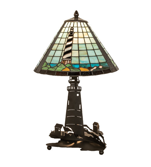 22.5" High Lighthouse Double Lit Table Lamp