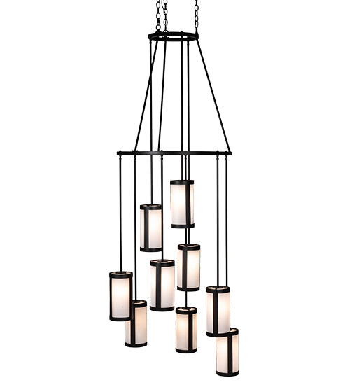 35" Wide Cartier 9 Light Cascading Chandelier