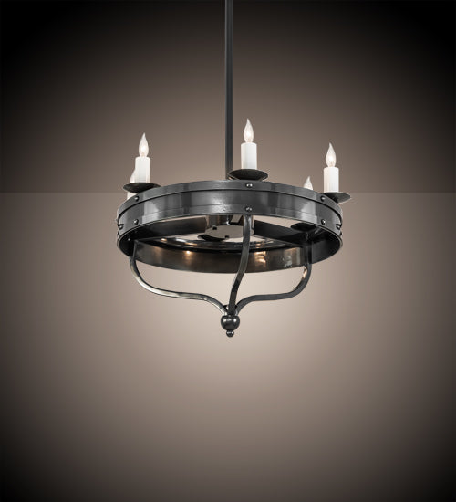 30" Wide Parnella 6 Light Chandelier