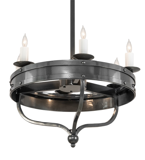 30" Wide Parnella 6 Light Chandelier