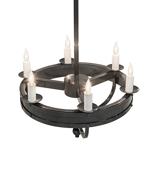 30" Wide Parnella 6 Light Chandelier